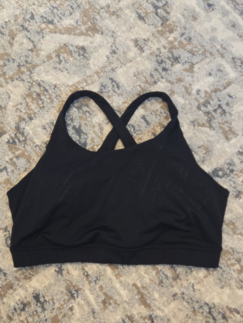 Black Crisscross Back Sports Bra - Women